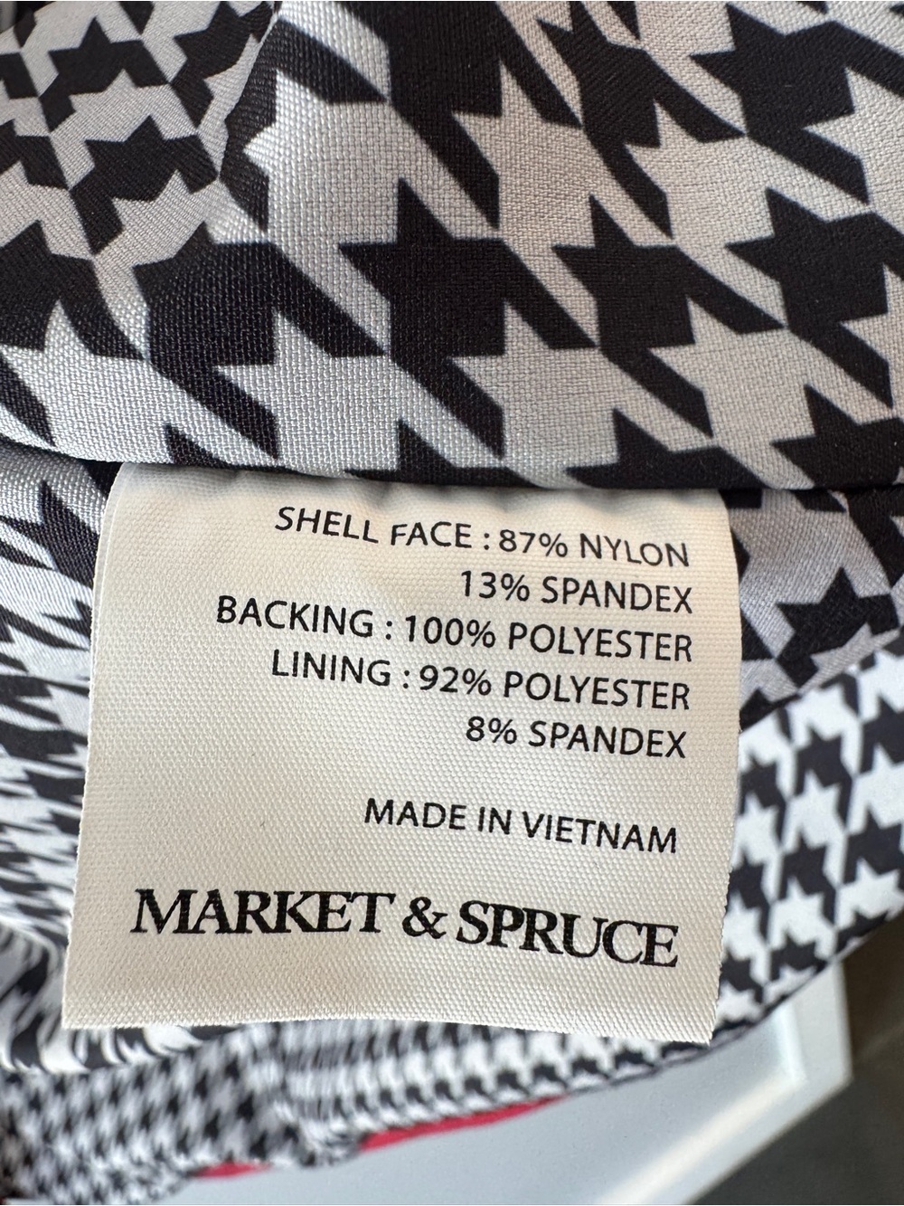 Market & Spruce Regan Red Rain Jacket Houndstooth NWT Small - Picture 5 of 6